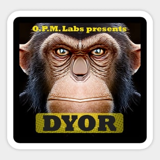 Funny DYOR Bored Ape Crypto Meme Sticker